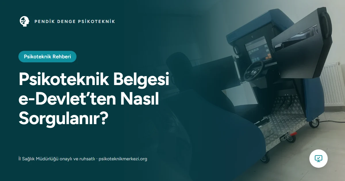 Psikoteknik belgesi e-Devlet üzerinden nasıl sorgulanır