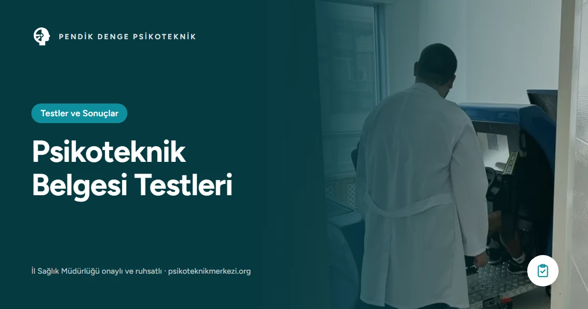 Psikoteknik belgesi testleri, ölçüm bölümleri