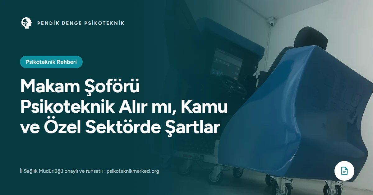 Makam Şoförü Psikoteknik Alır mı, Kamu ve Özel Sektörde Şartlar - Pendik Denge Psikoteknik Merkezi