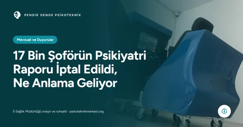 17 Bin Şoförün Psikiyatri Raporu İptal Edildi, Ne Anlama Geliyor