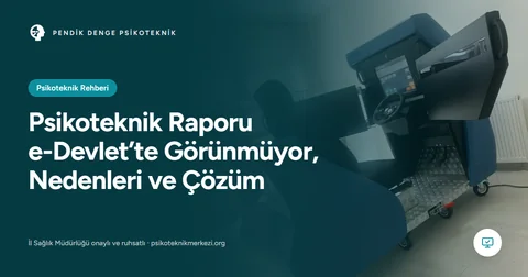 Psikoteknik Raporu e-Devlet’te Görünmüyor, Nedenleri ve Çözüm