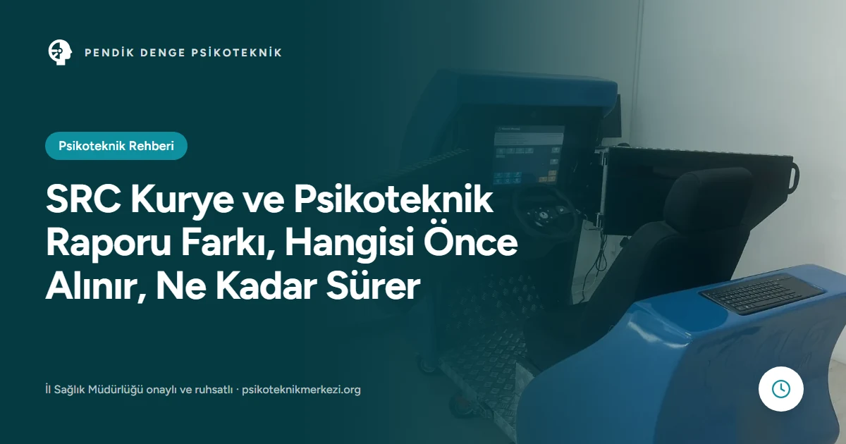 SRC Kurye ve Psikoteknik Raporu Farkı, Hangisi Önce Alınır, Ne Kadar Sürer - Pendik Denge Psikoteknik Merkezi